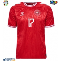 Moški Nogometni dresi Danska Victor Kristiansen #17 Domači EP 2024 Kratek Rokav